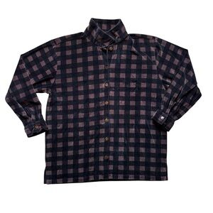 Westbound Casual Cozy Plaid Velour Shirt